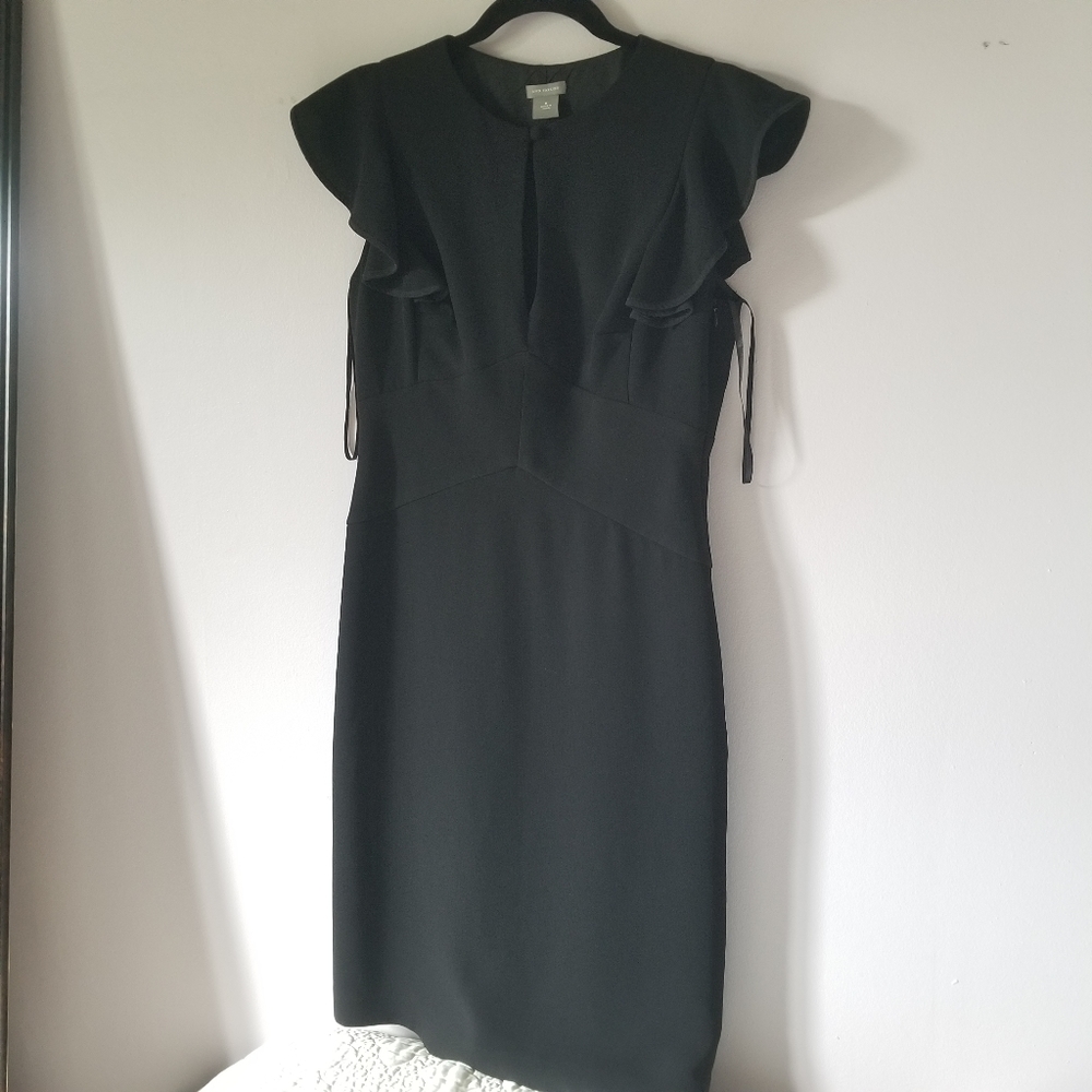 Ann Taylor Black Keyhole Front Sheath Dress